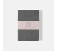 Agenda Settimanale Verticale Ciak Mate - Copertina Sintetica Liscio, Carta Avorio, Grafica Verticale a Colonne, Colori Assortiti 15x21cm (Grigio Scuro)