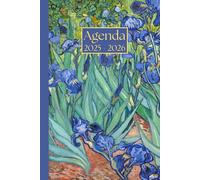 Agenda settimanale: Vincent Van Gogh, Iris | 18 mesi, Settimana su doppia pagina, Da Luglio a Dicembre, Formato 6"x9" | Calendario Mensile con Note | ... Personale, l'ufficio Aziendale e il Diario