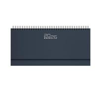 Agenda spiralata - PLANNING settimanale da tavolo - 2026, 30x14 cm (BLU)