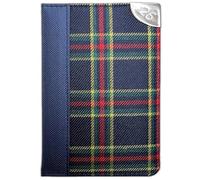 Agenda tascabile 2021 con visualizzazione settimanale, motivo tartan, sottile, tascabile, colore: blu