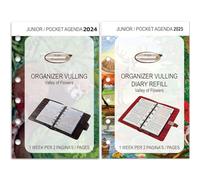 Agenda tascabile 6238-24-25, motivo foresta e foresta 1 settimana per 2 pagine 2024 + 2025