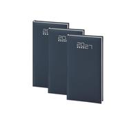 Agenda Tascabile Settimanale 2027 8x15 cm, Mini Planner 132 Pagine, Copertina Gommata con Quadranti Imbottiti, Multilingue, Rubrica Telefonica, Blu, Confezione da 100 Pezzi