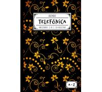 Agenda telefónica abecedario: Libreta de direcciones y contactos telefónicos con 324 registros y ordenación A-Z. Listín telefónico elegante y vintage. Agenda de teléfonos pequeña para gestionar datos de contacto. Bonita guía telefónica para regalar