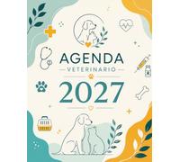 Agenda Veterinario 2027: layout verticale con settimana su doppia pagina e orari per appuntamenti, per cliniche, ambulatori e studi veterinari