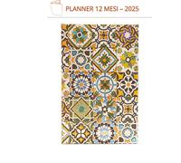 Agenda2025 rigida SETTIMANALE orizzontale. Piastrelle .cm 13x20.Paperblanks