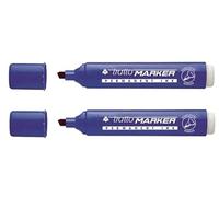 Agendepoint.it - 2 PEZZI - Marcatore Indelebile Tratto Marker Punta Scalpello - Blu