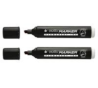 Agendepoint.it - 2 PEZZI - Marcatore Indelebile Tratto Marker Punta Scalpello - Nero
