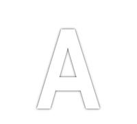 Agendepoint.it - 5 Pezzi Tra Numeri Lettere E Simboli H 10cm Adesivi In Plastica Ottimo Per Esterno - Bianco