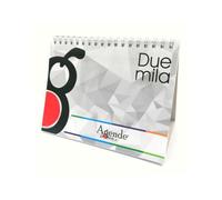 Agendepoint.it - AgendePoint - Calendario da Tavolo 2026 Triangolare Spiralato, Mensile 12 Mesi Multicolor, 21x15cm Doppia Facciata