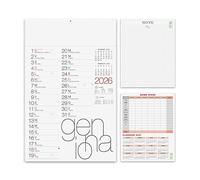 Agendepoint.it - Calendario da muro 2026 olandese note sul retro mensile 12mesi moderno 30x47cm microperforato 2pz