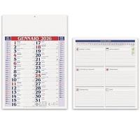 Agendepoint.it - Calendario olandese murale medio 2026 a strappo 42x29 (2 pezzi) - rosso