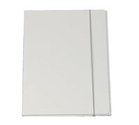 Agendepoint.it - Carpetta Con Elastico 3 Lembi Personalizzata Copertina Lucida 24,5x34cm - Bianco
