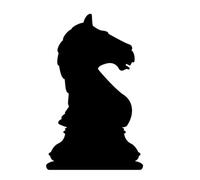 Agendepoint.it - Cavallo Scacchi In Pvc Nero Adesivo Altezza - 75
