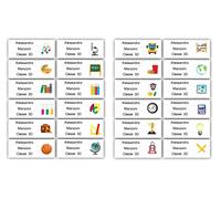 Agendepoint.it - Etichette Adesive Scuola Colorate 56x22 Mm Personalizzate 48 Etichette Per Libri Quaderni Materiale Didattico