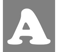 Agendepoint.it - Lettera A (a) Adesivo Font Cooper Black Decorazioni Esterno Interno - Bianco, 10 cm