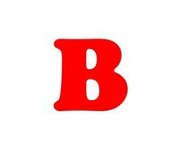 Agendepoint.it - Lettera B (b) Adesivo Font Cooper Black Decorazioni Esterno Interno - Rosso, 30 cm