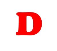 Agendepoint.it - Lettera D (d) Adesivo Font Cooper Black Decorazioni Esterno Interno - Rosso, 7.5 cm