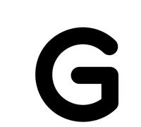 Agendepoint.it - Lettera G Adesivo Font ColorTube Plastica Lucida Esterno Interno - Nero, 20 cm