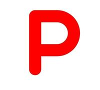 Agendepoint.it - Lettera P Adesivo Font ColorTube Plastica Lucida Esterno Interno - Rosso, 5 cm