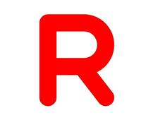 Agendepoint.it - Lettera R Adesivo Font ColorTube Plastica Lucida Esterno Interno - Rosso, 3 cm