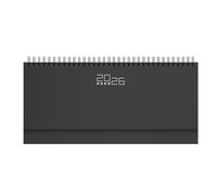 Agendepoint.it - Planning Settimanale Agenda 2026 Da Tavolo 13x30cm Spiralato - Nero-s