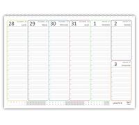 Agendepoint.it - Planning Settimanale COLORS Spiralato, A4 21x30cm, 55 Fogli, Orario con Righe Bianche e Grigie (2027, Francese)