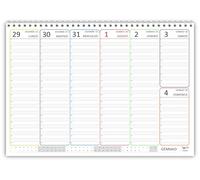 Agendepoint.it Planning Settimanale Colors Spiralato A4 21x30cm Con Layout Orario Dalle 7:00 Alle 22:00, 55 Fogli, Copertina Plastificata 300-600 Micron, 2026