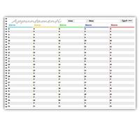 Agendepoint.it - Planning settimanale perpetuo spiralato 21x30cm A4 orario 30min 70fogli natura