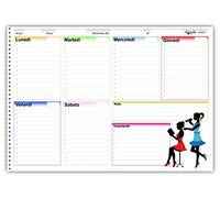 Agendepoint.it - Planning settimanale perpetuo spiralato 30x42cm A3 orario 55fogli natura