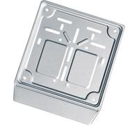 Agendepoint.it - Portatarga Universale Per Moto In Alluminio Silver Per Targa Europea 18x18