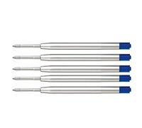 Agendepoint.it - Refill Ricambio Penna Compatibile Parker 5 Pezzi Punta M Blu Ricarica Per Penne Tipo Aurora