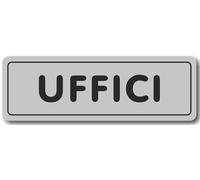 Agendepoint.it - Targa Adesiva 'UFFICI', Segnaletica per Porte e Pareti, 5x15 cm, Grigio