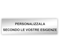 Agendepoint.it - Targa Segnaletica A Specchio Personalizzata 15x5cm Per Ufficio O Casa