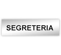 Agendepoint.it - Targa Segnaletica Adesiva 150x50 mm - Effetto Specchio (SEGRETERIA)