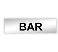 Agendepoint.it - Targa Segnaletica Bar Adesiva 150x50 Mm S. 3 Mm - Specchio
