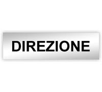 Agendepoint.it - Targa Segnaletica Direzione Adesiva 150x50 Mm S. 3 Mm - Specchio