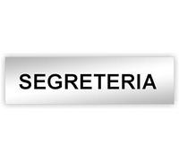 Agendepoint.it - Targa Segnaletica Segreteria Adesiva 150x50 Mm S. 3 Mm - Specchio