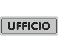 Agendepoint.it - Targa Segnaletica Ufficio Adesiva 5x15 Colore Silver Targhetta Ufficio