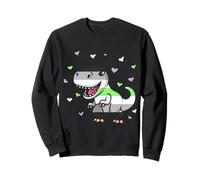 Agender, Bandiera dell'orgoglio Divertente Dinosauro Felpa