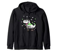 Agender, Bandiera dell'orgoglio Divertente Dinosauro Felpa con Cappuccio