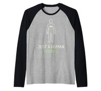 Agender Solo Un Umano Maglia con Maniche Raglan
