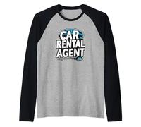 Agente di noleggio auto Noleggio Auto Agenzia Marketing dei dipendenti Maglia con Maniche Raglan