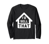 Agente immobiliare Humor House Venditore Citazione I'd Sell That Maglia a Manica