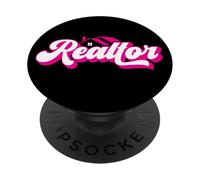 Agente immobiliare rosa femminile PopSockets PopGrip Adesivo
