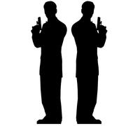 Agente Segreto - Doppio Confezione - James Bond Stile Ritaglio Tema 007 Da