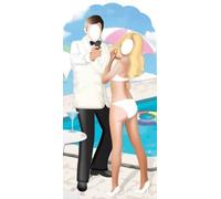 Agente Segreto James Bond Stile Lifesize Cartone con Aperture Ritaglio IN Piedi