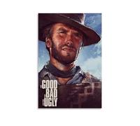AGEUWRRGGH Clint Eastwood - Poster su tela con immagine di The Good Bad Brutt, stampa artistica da parete moderna per stanze 40 x 60 cm, senza cornice