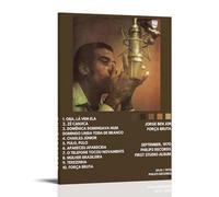 AGEUWRRGGH Poster su tela con copertina di Jorge Ben con album Força Bruta Tracklist, poster artistico da parete, arte moderna per stanze 30 x 45 cm, con cornice