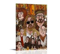 AGEUWRRGGH Poster su tela con immagine di The Big Lebowski, poster artistico da parete, arte moderna per stanze 50 x 75 cm, con cornice
