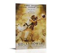 AGEUWRRGGH Poster su tela con immagine di The Big Lebowski, poster artistico da parete, arte moderna per stanze 50 x 75 cm, con cornice